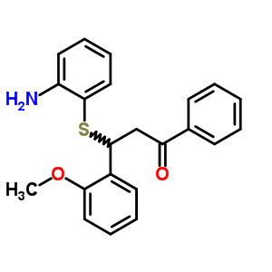 3-(2-Aminophenyl)sulfanyl-3-(2-methoxyphenyl)-1-phenyl-propan-1-one Structure,60246-73-3Structure