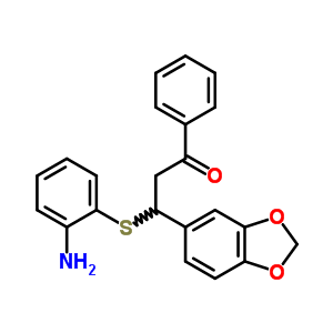 3-((2-Aminophenyl)thio)-3-(1,3-benzodioxol-5-yl)-1-phenyl-1-propanone Structure,60262-56-8Structure