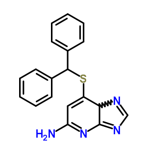 2-Benzhydrylsulfanyl-5,7,9-triazabicyclo[4.3.0]nona-2,4,6,8-tetraen-4-amine Structure,60282-65-7Structure