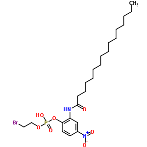 2’-(Beta-bromoethylphosphoryl)-5’-nitrohexadecananilide Structure,60301-90-8Structure