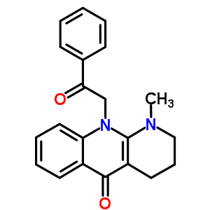 2,3,4,10-Tetrahydro-1-methyl-10-phenacylbenzo[b][1,8]naphthyridin-5-one Structure,60315-51-7Structure