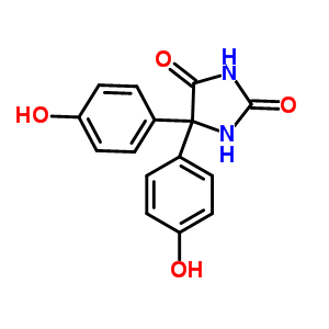 5,5-Bis(4-hydroxyphenyl)hydantoin Structure,60348-77-8Structure