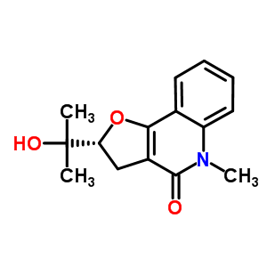 (2R)-2-(1-hydroxy-1-methylethyl)-5-methyl-2,3,4,5-tetrahydrofuro[3,2-c]quinoline-4-one Structure,60354-62-3Structure