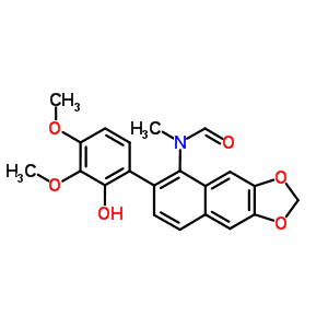 N-[6-(2-hydroxy-3,4-dimethoxy phenyl)naphtho[2,3-d][1,3]dioxol-5-yl ]-n-methylformamide Structure,60394-88-9Structure