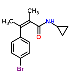 2-Butenamide, 3-(4-bromophenyl)-n-cyclopropyl-2-methyl-, (z)- Structure,60548-45-0Structure