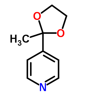 4-(2-Methyl-1,3-dioxolan-2-yl)pyridine Structure,60553-33-5Structure