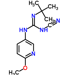 1-Tert-butyl-2-cyano-3-(6-methoxy-3-pyridyl)guanidine Structure,60560-10-3Structure