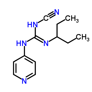 2-Cyano-1-(1-ethylpropyl)-3-(4-pyridyl)guanidine Structure,60560-32-9Structure