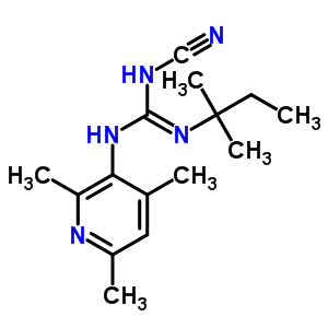 2-Cyano-1-(tert-pentyl)-3-(2,4,6-trimethyl-3-pyridyl)guanidine Structure,60560-43-2Structure