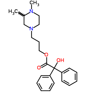 3-(3,4-Dimethylpiperazin-1-yl)propyl 2-hydroxy-2,2-diphenyl-acetate Structure,60573-78-6Structure