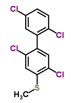 2,5,2’,5’-Tetrachloro-4-methylthiobiphenyl Structure,60640-57-5Structure