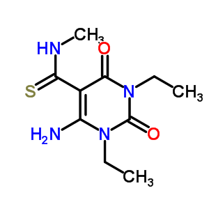 4-Amino-1,3-diethyl-n-methyl-2,6-dioxo-pyrimidine-5-carbothioamide Structure,60663-66-3Structure