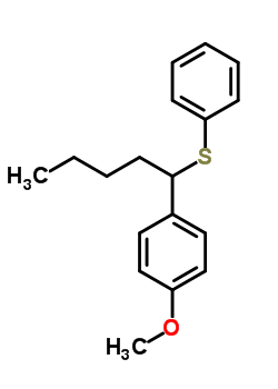 1-(4-Methoxyphenyl)-1-phenylthiopentane Structure,60702-18-3Structure