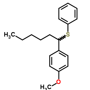 1-Methoxy-4-[1-(phenylthio)hexyl ]benzene Structure,60702-20-7Structure