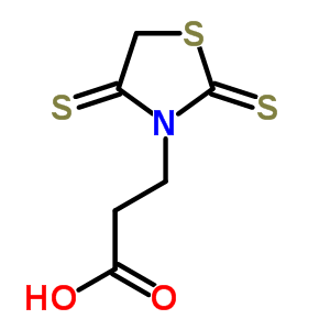 3-(2,4-Disulfanylidenethiazolidin-3-yl)propanoic acid Structure,60708-94-3Structure