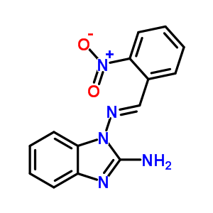 1-[(2-Nitrophenyl)methylideneamino]benzoimidazol-2-amine Structure,60882-77-1Structure