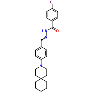 N-[[4-(3-azaspiro[5.5]undec-3-yl)phenyl]methylideneamino]-4-chloro-benzamide Structure,60948-28-9Structure