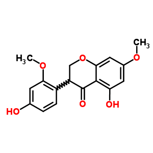 2,3-Dihydro-5-hydroxy-3-(4-hydroxy-2-methoxyphenyl)-7-methoxy-4h-1-benzopyran-4-one Structure,61020-70-0Structure