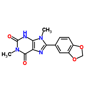 8-Benzo[1,3]dioxol-5-yl-1,9-dimethyl-3h-purine-2,6-dione Structure,61080-31-7Structure