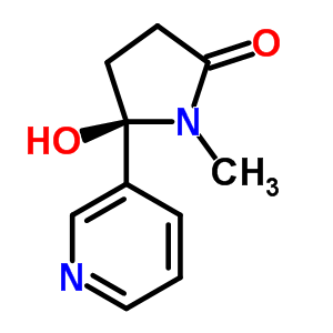 5-Hydroxy-1-methyl-5-pyridin-3-yl-pyrrolidin-2-one Structure,61192-50-5Structure