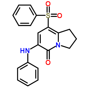 6-Anilino-8-(phenylsulfonyl)-2,3-dihydro-5(1h)-indolizinone Structure,612065-24-4Structure