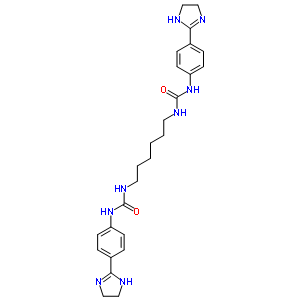 3-[4-(4,5-Dihydro-1h-imidazol-2-yl)phenyl]-1-[6-[[4-(4,5-dihydro-1h-imidazol-2-yl)phenyl]carbamoylamino]hexyl]urea Structure,6124-49-8Structure