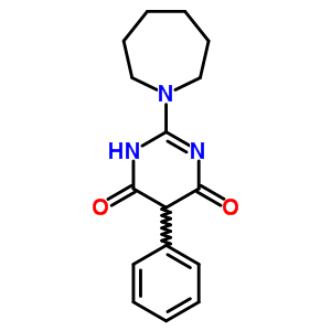 2-(Hexahydro-1h-azepin-1-yl)-5-phenylpyrimidine-4,6(1h,5h)-dione Structure,61280-40-8Structure