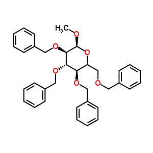 Methyl 2,3,4,6-tetra-o-benzylhexopyranoside Structure,61330-62-9Structure