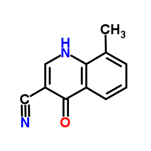 4-Hydroxy-8-methyl-3-quinolinecarbonitrile Structure,61338-31-6Structure