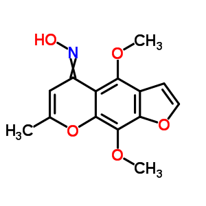 5H-furo[3,2-g][1]benzopyran-5-one, 4,9-dimethoxy-7-methyl-, oxime Structure,61348-53-6Structure