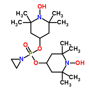 4-[Aziridin-1-yl-[(1-hydroxy-2,2,6,6-tetramethyl-4-piperidyl)oxy]phosphoryl]oxy-1-hydroxy-2,2,6,6-tetramethyl-piperidine Structure,61384-33-6Structure