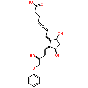 9Alpha,11alpha,15alpha-trihydroxy-16-phenoxy-17,18,19,20-tetranorprosta-4,5,13-trienoic acid Structure,61456-25-5Structure