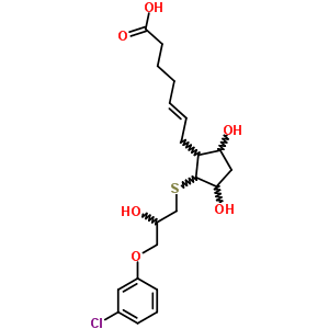 5-Heptenoic acid,7-2-3-(3-chlorophenoxy)-2-hydroxypropylthio-3,5-dihydroxycyclopentyl- Structure,61507-56-0Structure