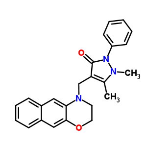 4-(2,3-Dihydrobenzo[g][1,4]benzoxazin-4-ylmethyl)-1,5-dimethyl-2-phenylpyrazol-3-one Structure,61517-79-1Structure