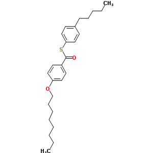 S-(4-pentylphenyl) 4-(octyloxy)benzenecarbothioate Structure,61519-05-9Structure