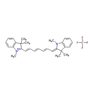 1,3,3-Trimethyl-2-[(1e,3e,5e)-7-(1,3,3-trimethyl-2,3-dihydro-1h-2-indolyliden)-1,3,5-heptatrienyl]-3h-indolium tetrafluoroborate Structure,61575-73-3Structure