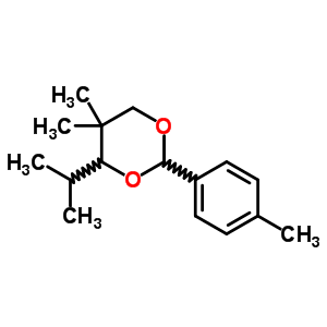 5,5-Dimethyl-2-(4-methylphenyl)-4-propan-2-yl-1,3-dioxane Structure,61683-75-8Structure