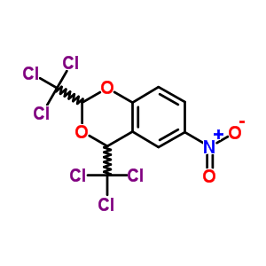 4-Nitro-7,9-bis(trichloromethyl)-8,10-dioxabicyclo[4.4.0]deca-2,4,11-triene Structure,61719-86-6Structure