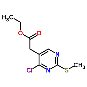 5-Pyrimidineacetic acid, 4-chloro-2-(methylthio)-, ethyl ester Structure,61727-34-2Structure