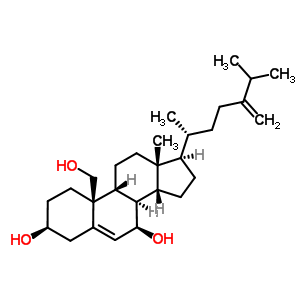 (3S,7r,8r,9r,10s,13r,14r,17r)-10-(hydroxymethyl)-13-methyl-17-[(2r)-6-methyl-5-methylidene-heptan-2-yl]-2,3,4,7,8,9,11,12,14,15,16,17-dodecahydro-1h-cyclopenta[a]phenanthrene-3,7-diol Structure,61737-96-0Structure