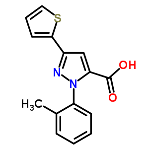 3-(Thiophen-2-yl)-1-o-tolyl-1h-pyrazole-5-carboxylic acid Structure,618382-85-7Structure