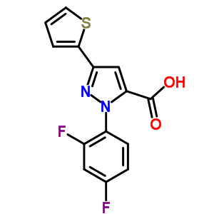 2-(2,4-Difluoro-phenyl)-5-thiophen-2-yl-2h-pyrazole-3-carboxylic acid Structure,618382-86-8Structure