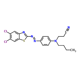 3-[Butyl [4-[(5,6-dichlorobenzothiazol-2-yl)azo]phenyl ]amino]propanenitrile Structure,61852-41-3Structure