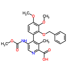 2-Pyridinecarboxylicacid,4-[3,4-dimethoxy-2-(phenylmethoxy)phenyl]-5-[(methoxycarbonyl)amino]-3-methyl- Structure,61948-41-2Structure