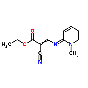 2-Propenoic acid,2-cyano-3-[(1-methyl-2(1h)-pyridinylidene)amino]-, ethyl ester Structure,62078-63-1Structure