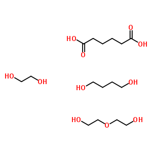 Hexanedioic acid, polymer with 1,4-butanediol, 1,2-ethanediol and 2,2-oxybisethanol Structure,62197-02-8Structure