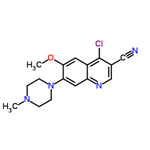 4-Chloro-6-methoxy-7-(4-methyl-1-piperazinyl)-3-quinolinecarbonitrile Structure,622369-74-8Structure