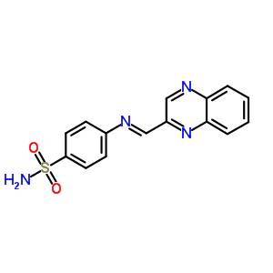 4-(Quinoxalin-2-ylmethylideneamino)benzenesulfonamide Structure,62294-78-4Structure