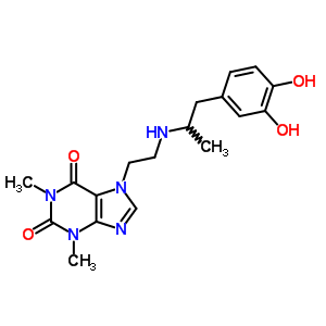 7-[2-[[2-(3,4-Dihydroxyphenyl)-1-methylethyl ]amino]ethyl ]theophyline Structure,62401-69-8Structure