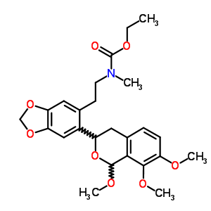 Ethyl n-methyl-n-[2-[6-(1,7,8-trimethoxyisochroman-3-yl)benzo[1,3]dioxol-5-yl]ethyl]carbamate Structure,62421-42-5Structure